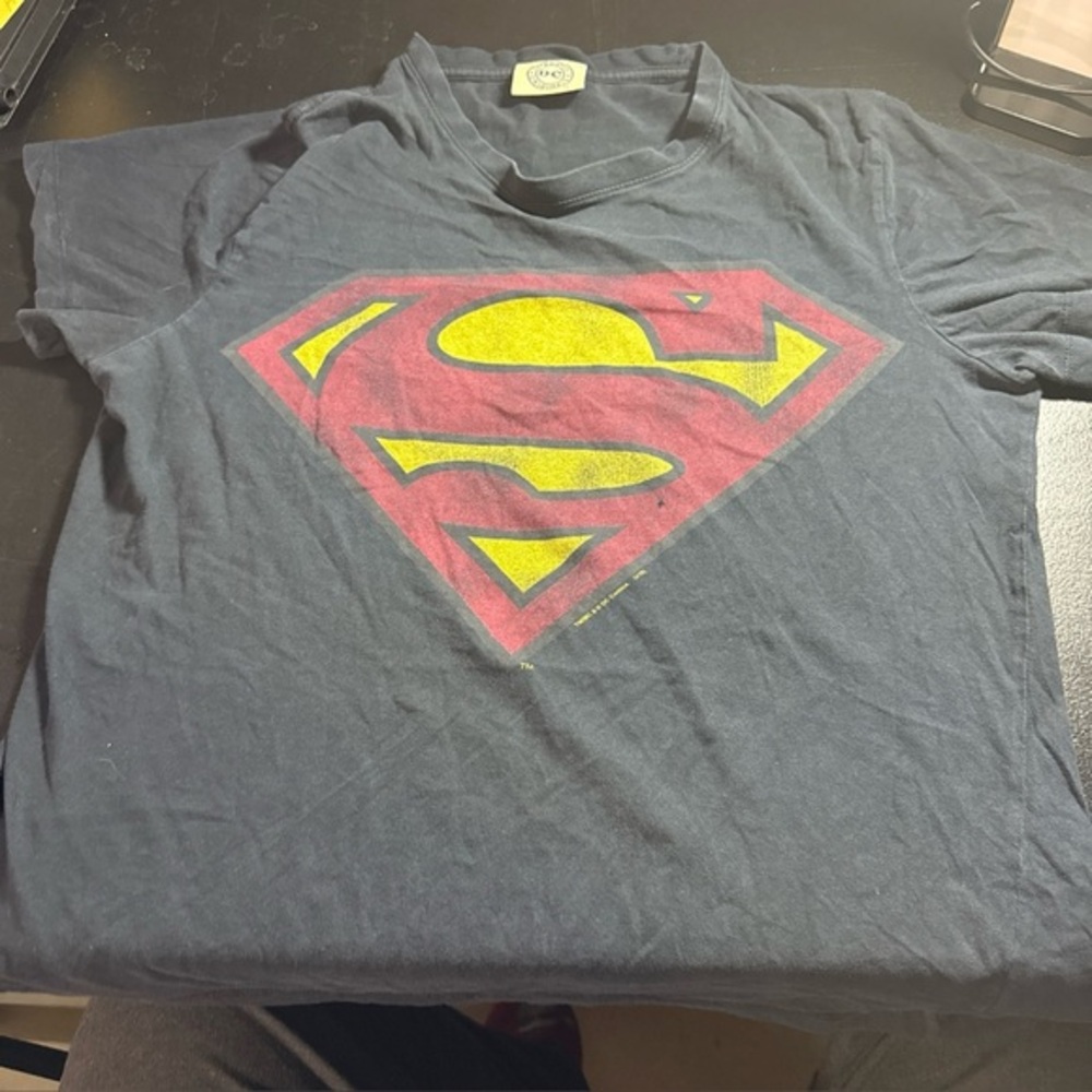 DC Comics Superman Logo Black T-Shirt Medium